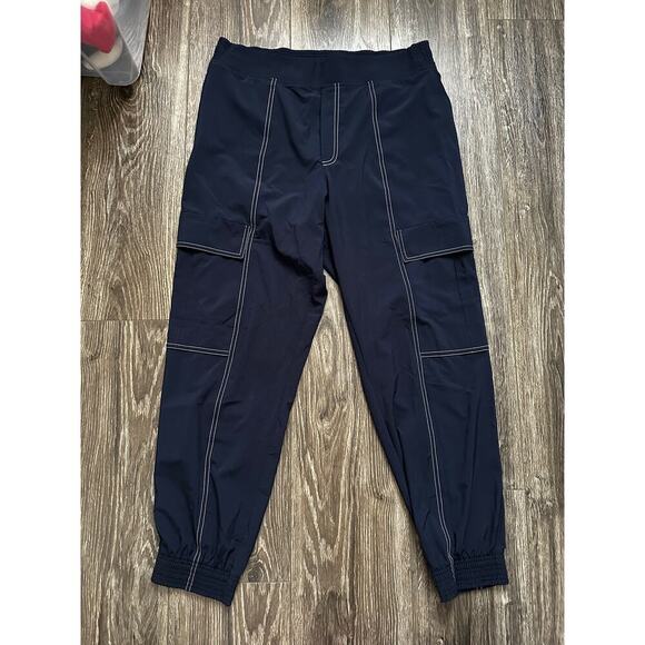 Athleta Pants - ATHLETA Women's Size 12 Navy Blue Chelsea Utility High Rise Cargo Jogger Pant